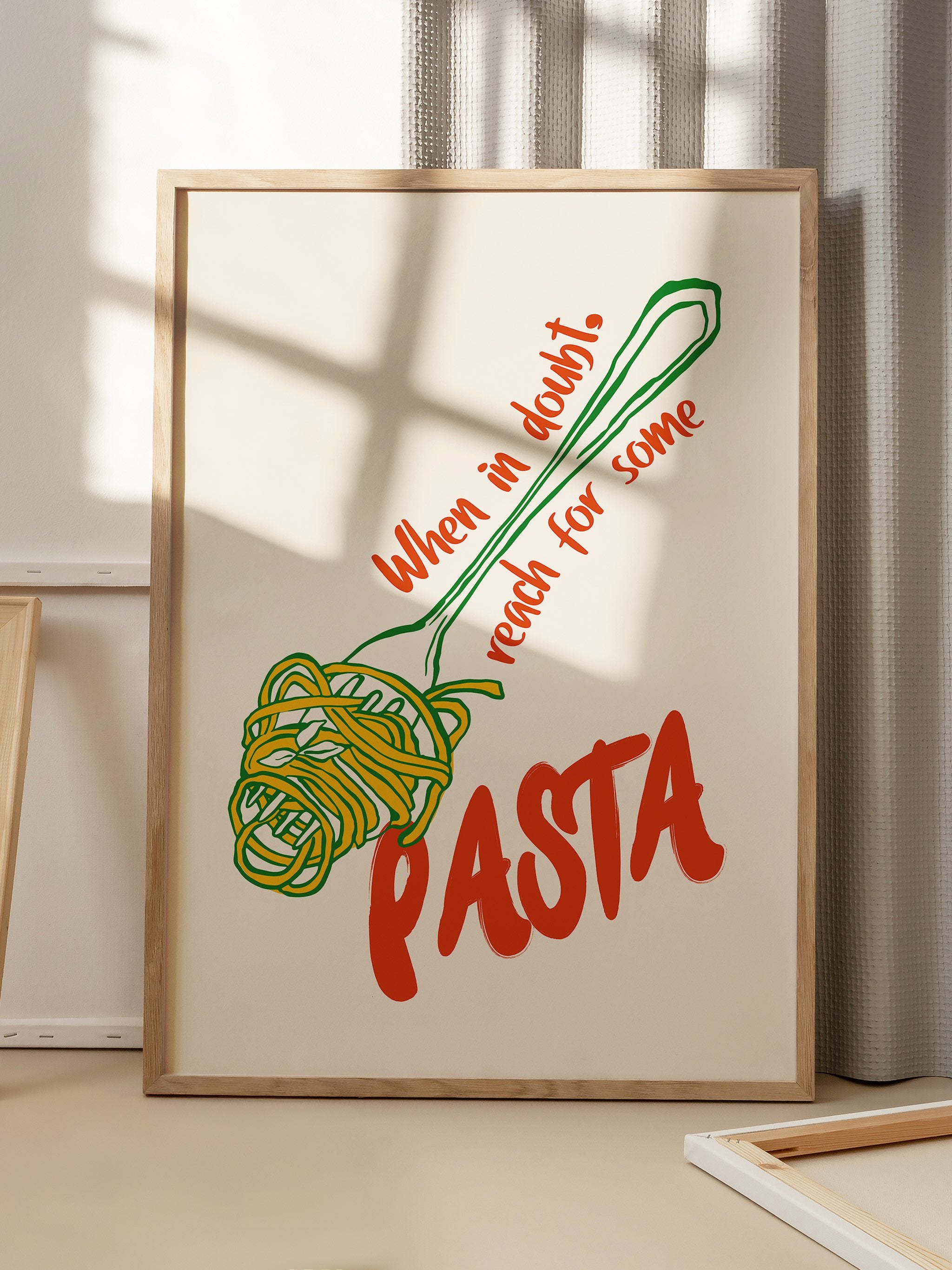 Reach for Some Pasta-psoter-wall_art-decor-The Poster Square